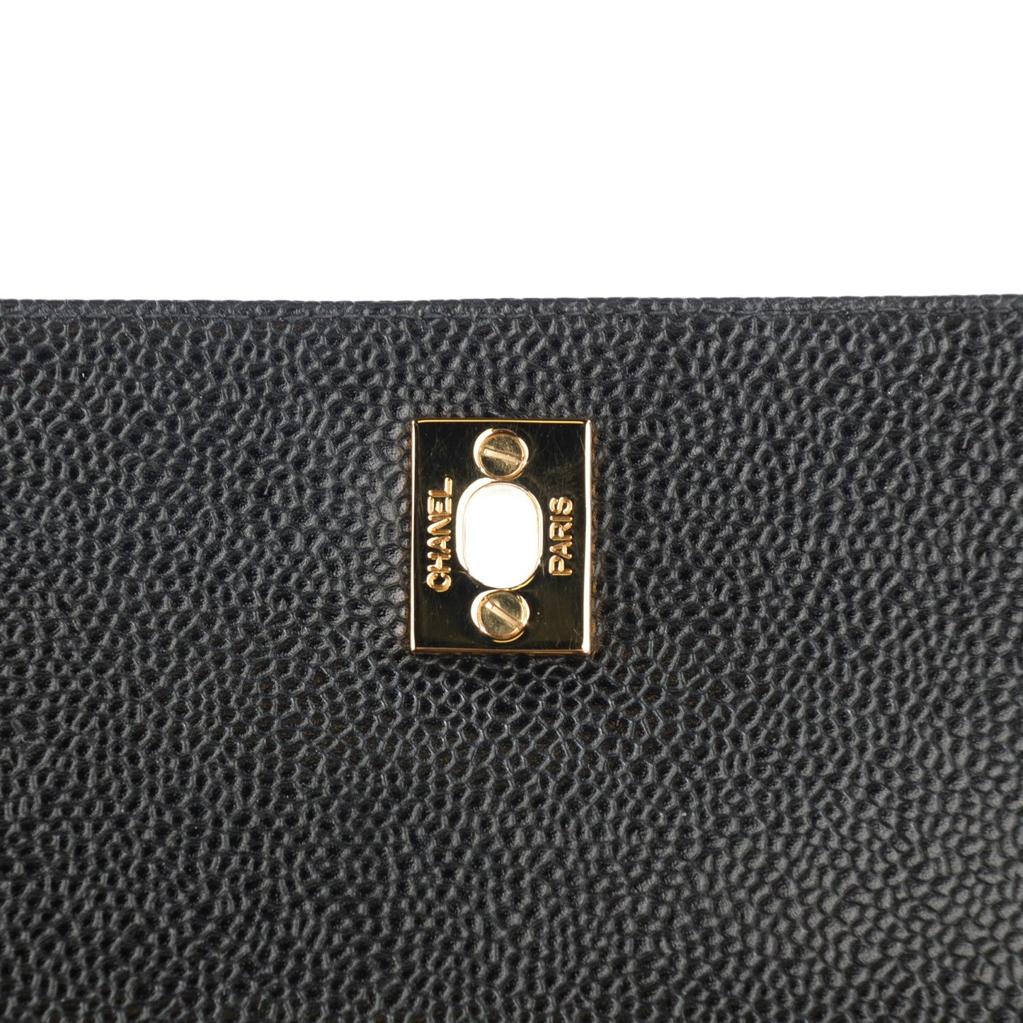 Caviar Flap Shoulder Bag Black