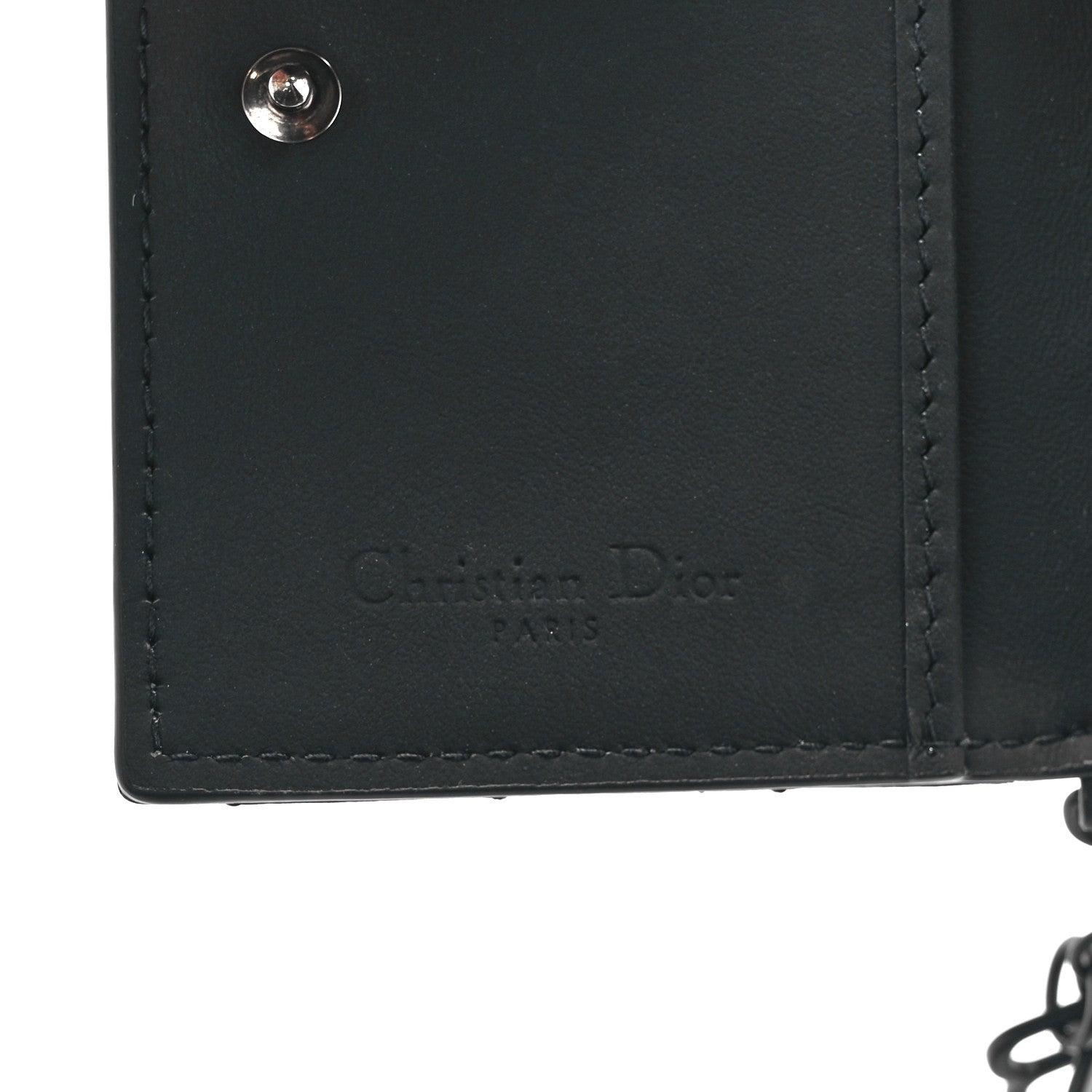 Christian Dior Ultra Matte Calfskin Small Lady Dior Flap Card Holder Black 6 of 11