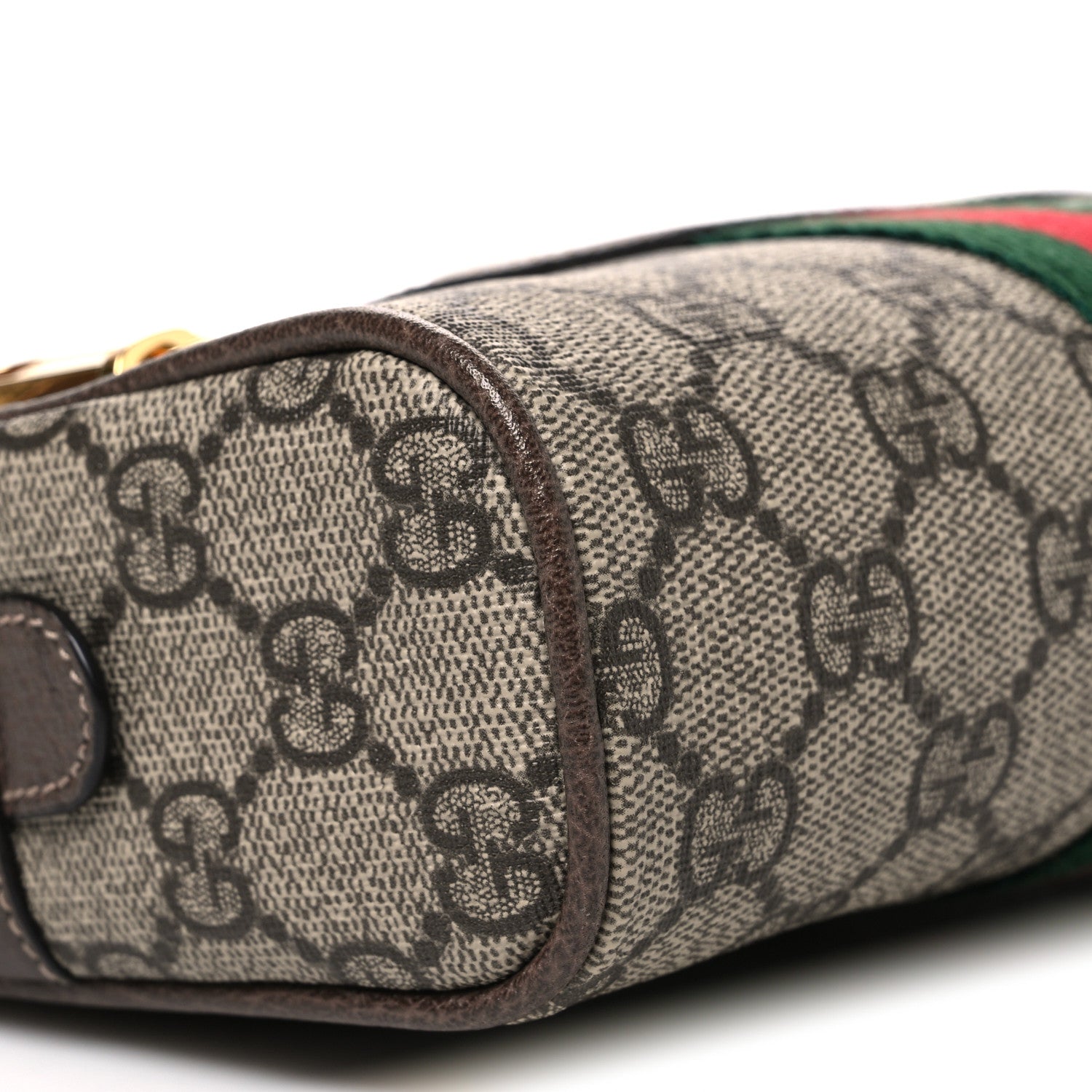 Gucci GG Supreme Monogram Web Small Ophidia Belt Bag 85 34 Dark Brown 8 of 9