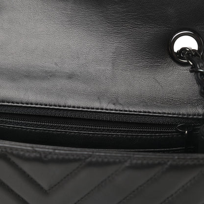 Chanel Lambskin Chevron Quilted Mini Rectangular Flap So Black 13 of 16
