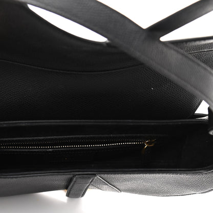 Christian Dior Grained Calfskin Saddle Bag Black 5 of 11