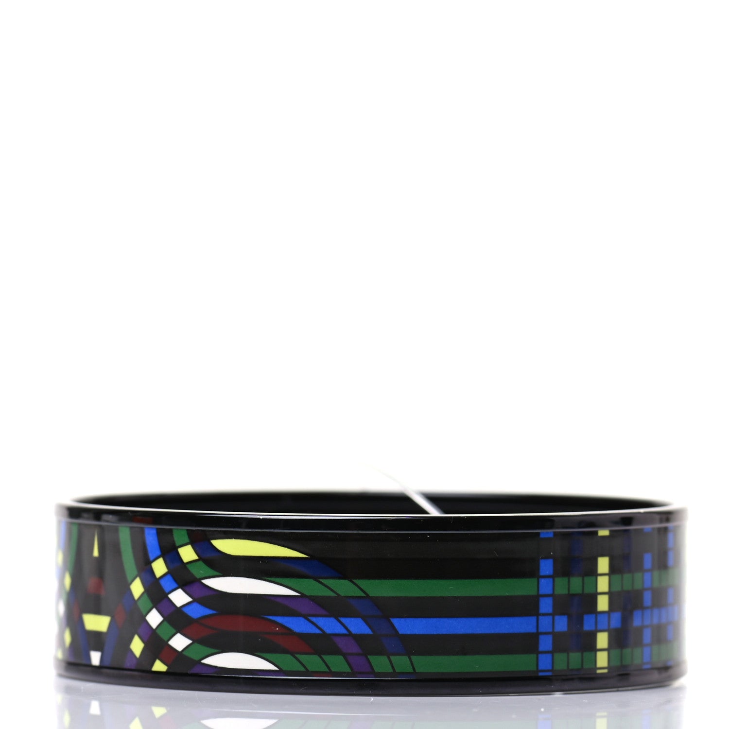 Hermes Enamel Printed Wide Spirographie Bracelet 70 3 of 5