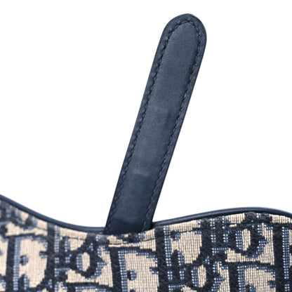 Christian Dior Oblique Mini Saddle Bag Blue 7 of 12