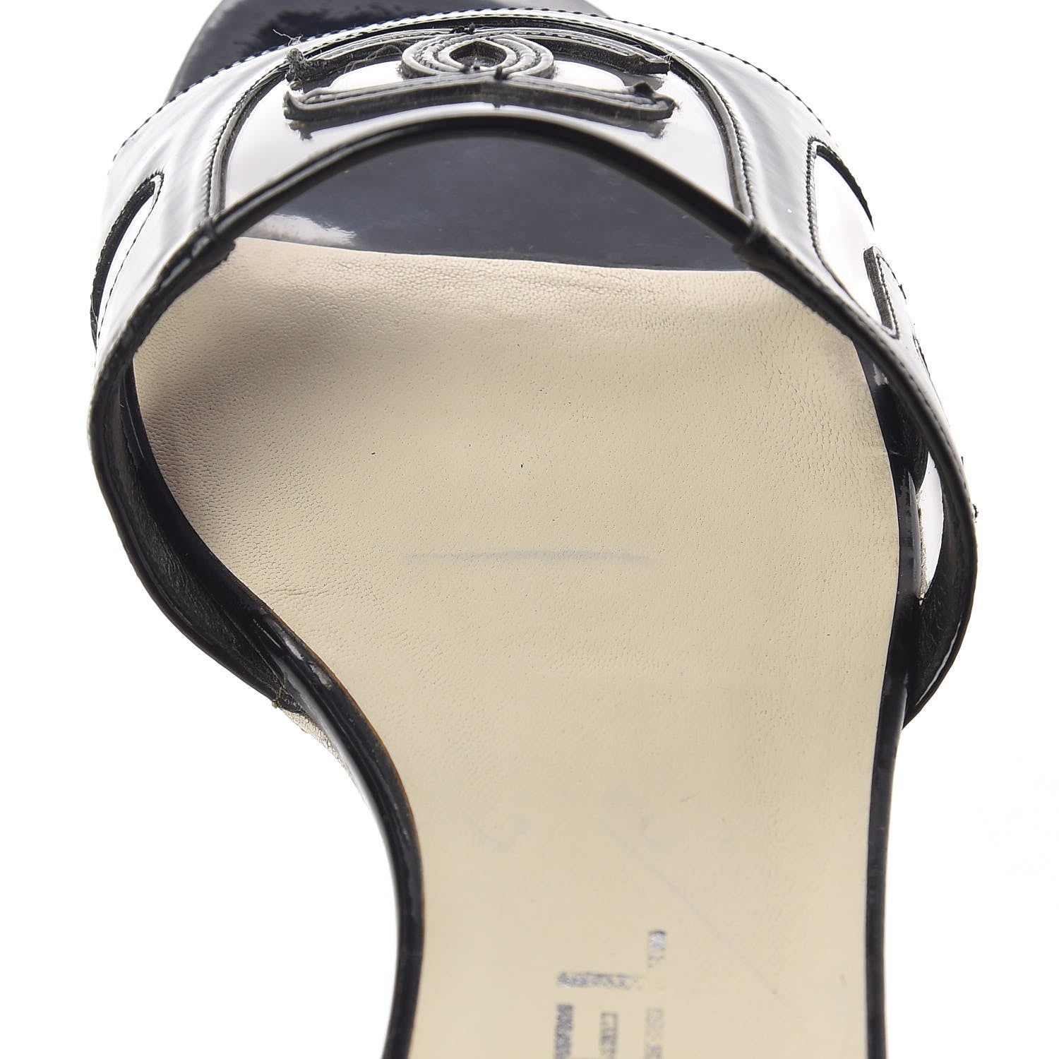 Chanel Patent PVC CC Sandals 35 Black 18 of 18