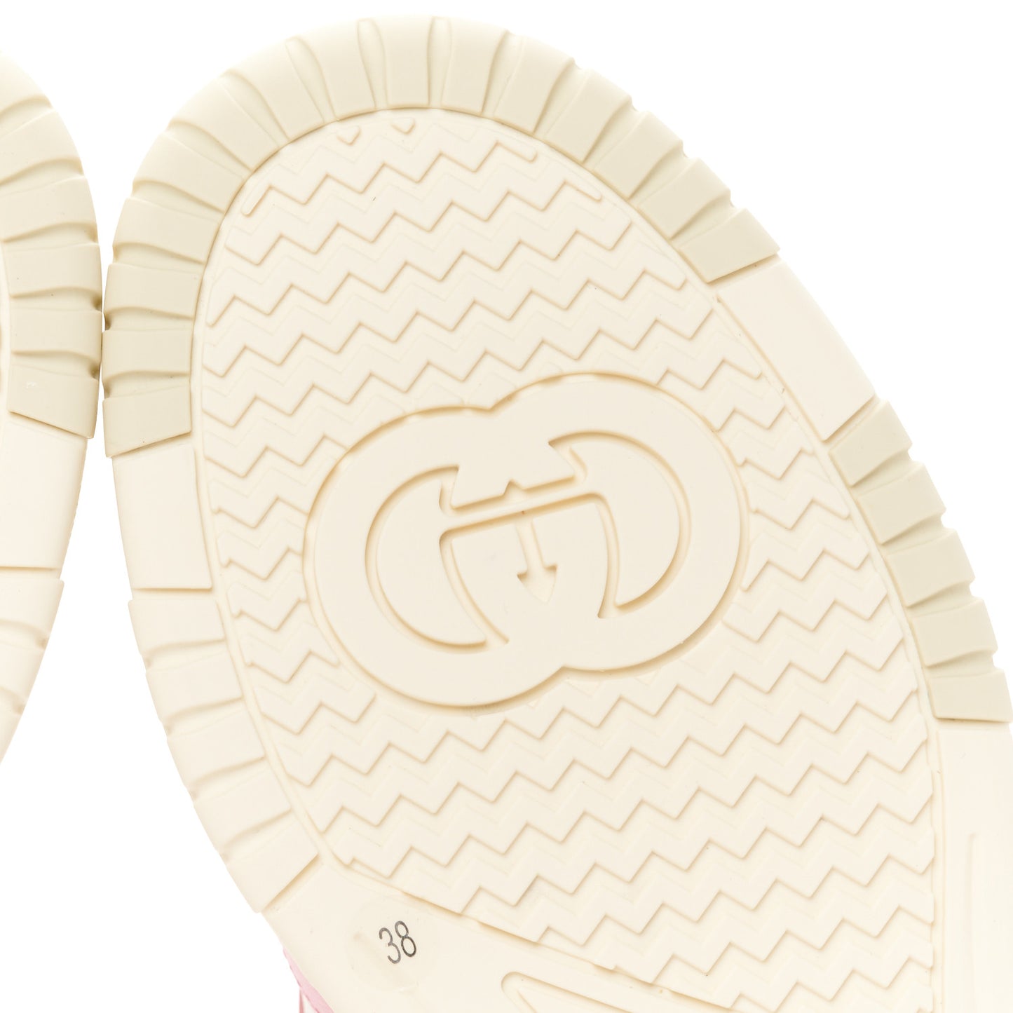Calfskin Womens Re-Web Sneakers 38 White Pink