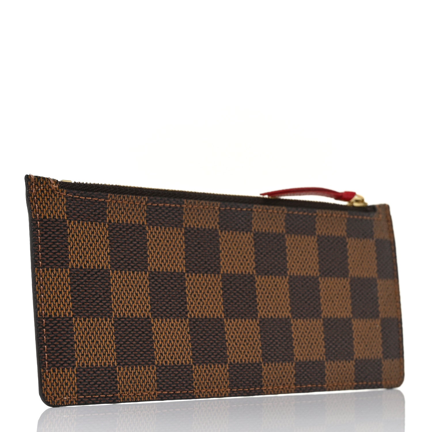Louis Vuitton Damier Ebene Josephine Wallet Zippered Insert Red 3 of 8