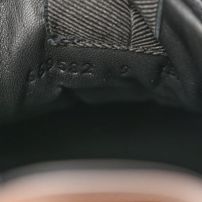Gucci Textured Dollar Calfskin Monogram Perforated Mens Interlocking G 55mm Sneakers 9 Khaki Beige Black 10 of 11