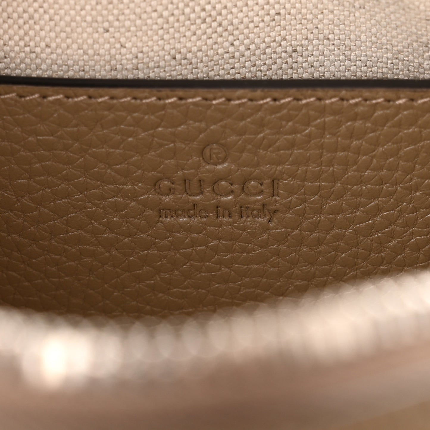 Piuma Calfskin Jumbo GG Embossed Mini Duffle Bag Good Taupe