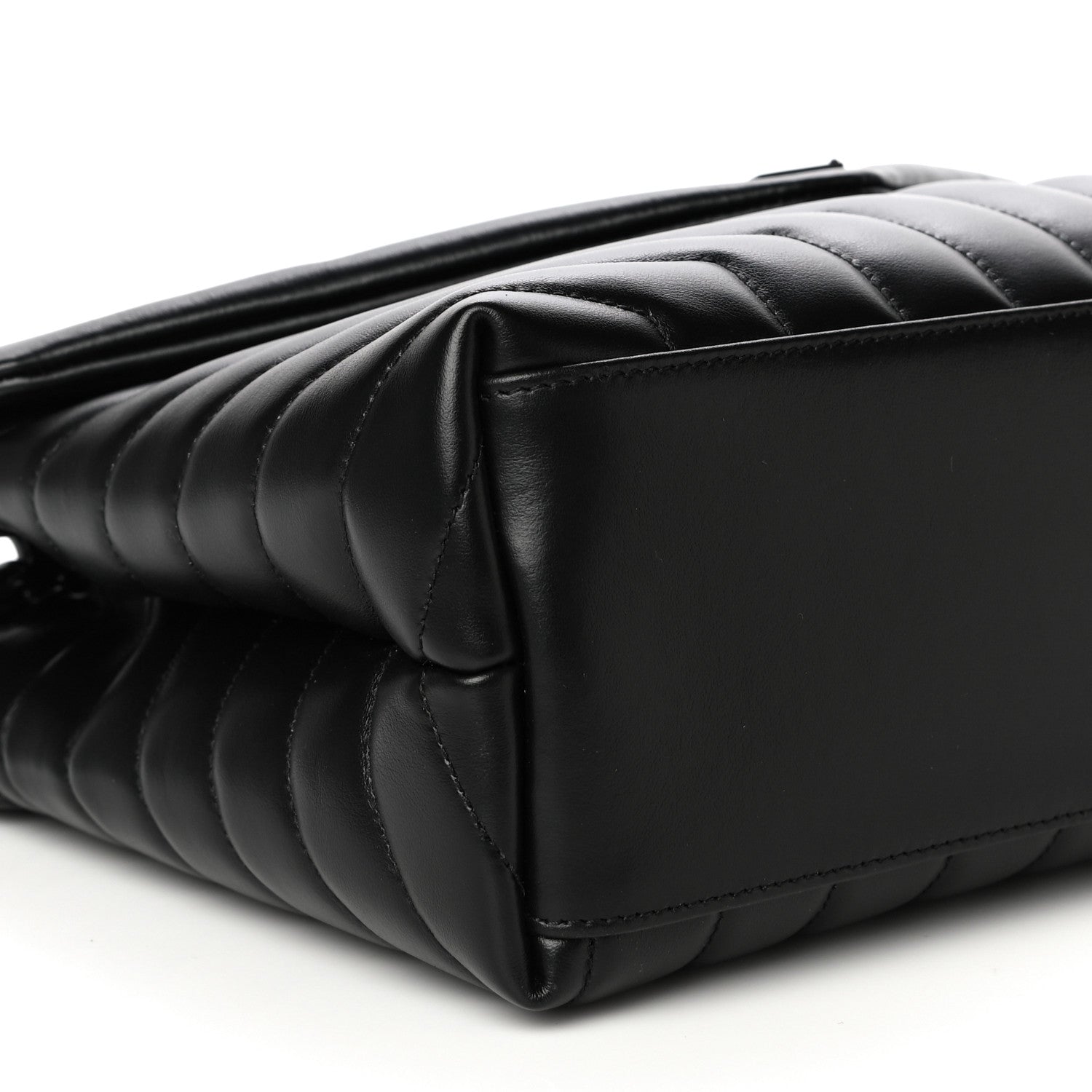 Saint Laurent Calfskin Y Quilted Monogram Medium Loulou Chain Satchel Black 10 of 13