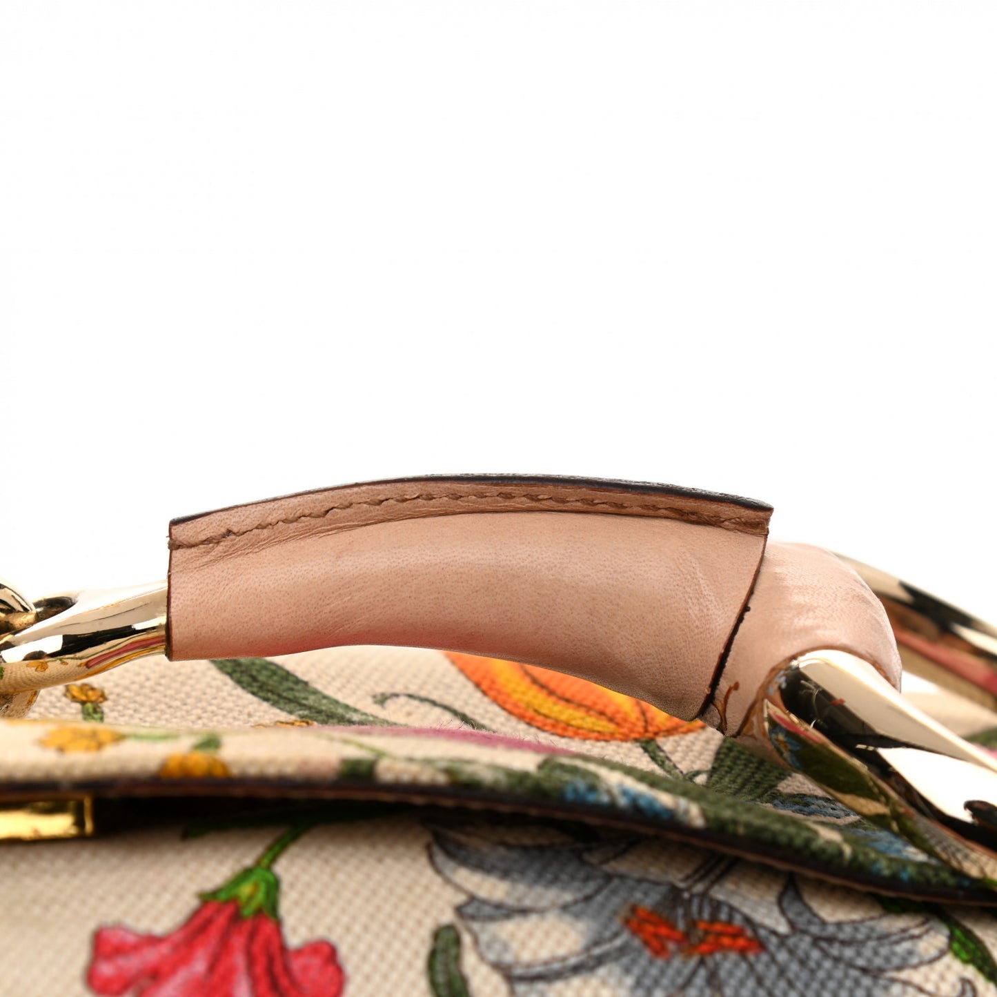 Canvas Flora Floral Horsebit Chain Clutch