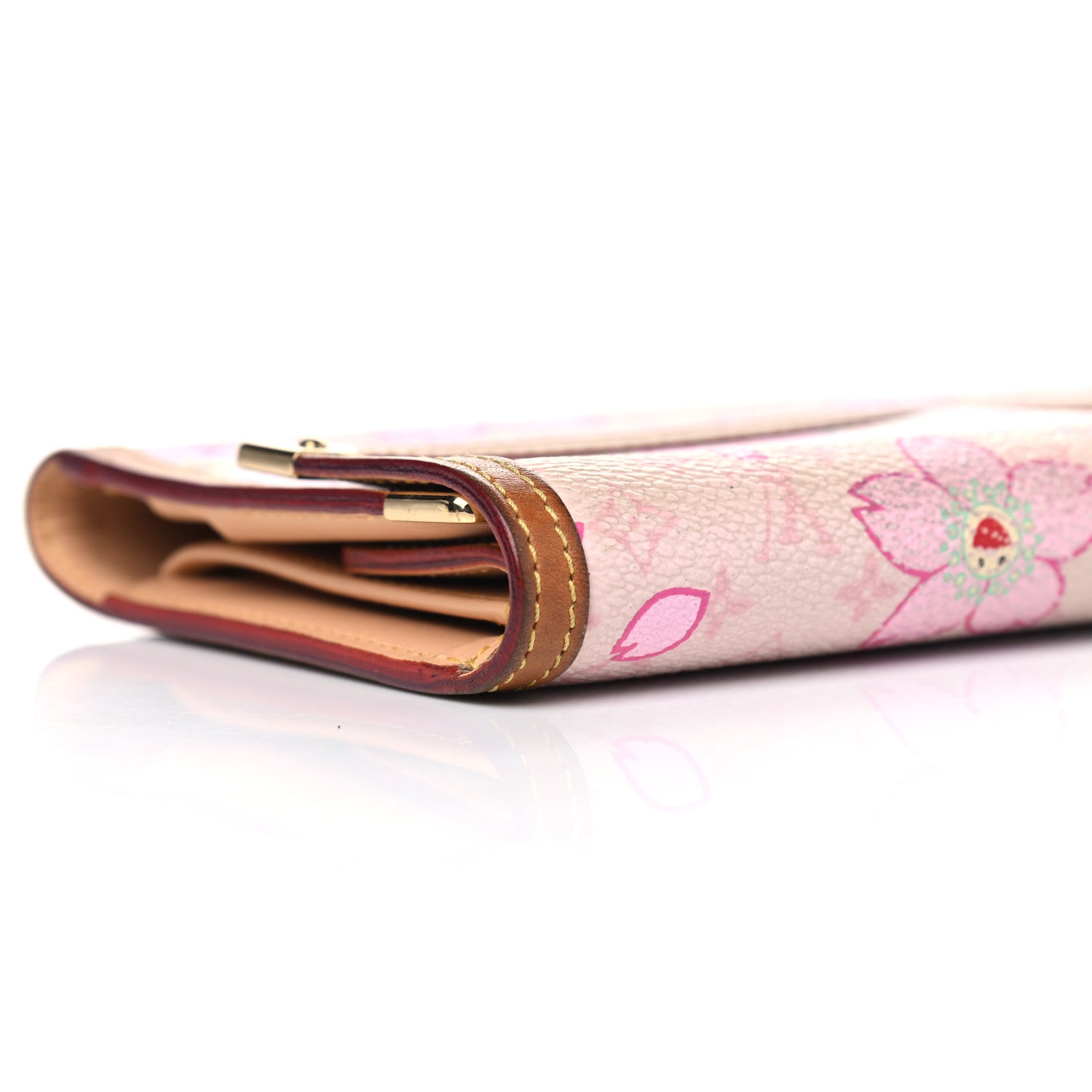 Louis Vuitton Monogram Cherry Blossom Porte Tresor International Wallet Pink 11 of 13
