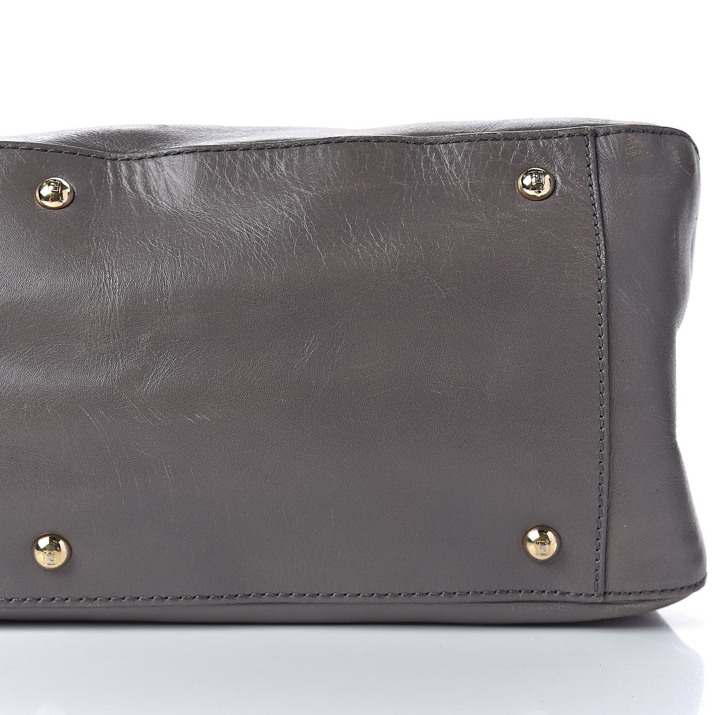Vitello Acqua Large Twins Tote Grigio Scuro