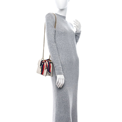 Gucci Calfskin Mini Sylvie Chain Shoulder Bag White 2 of 10