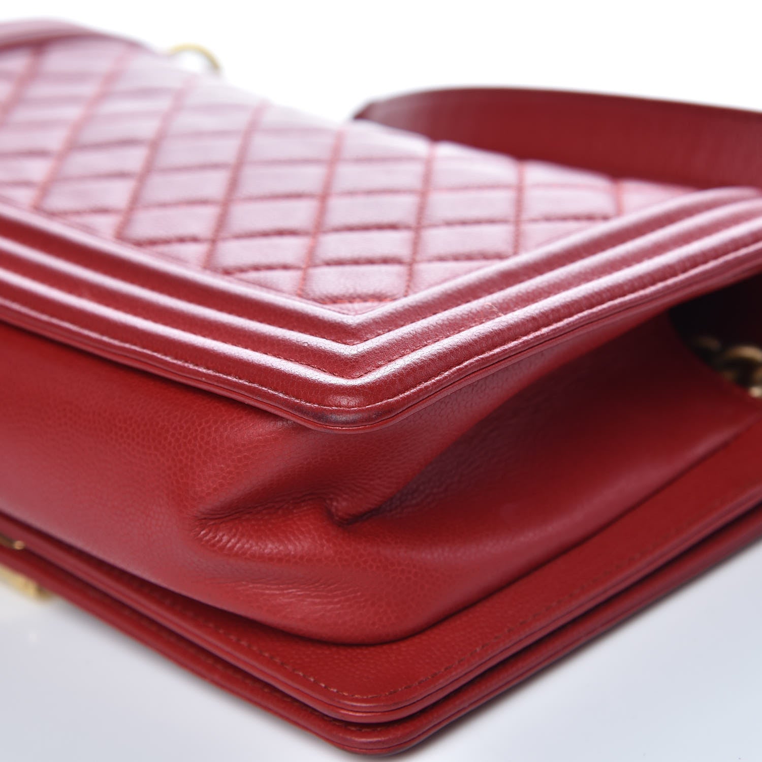Chanel Caviar Quilted Medium Boy Flap Red 11 of 16