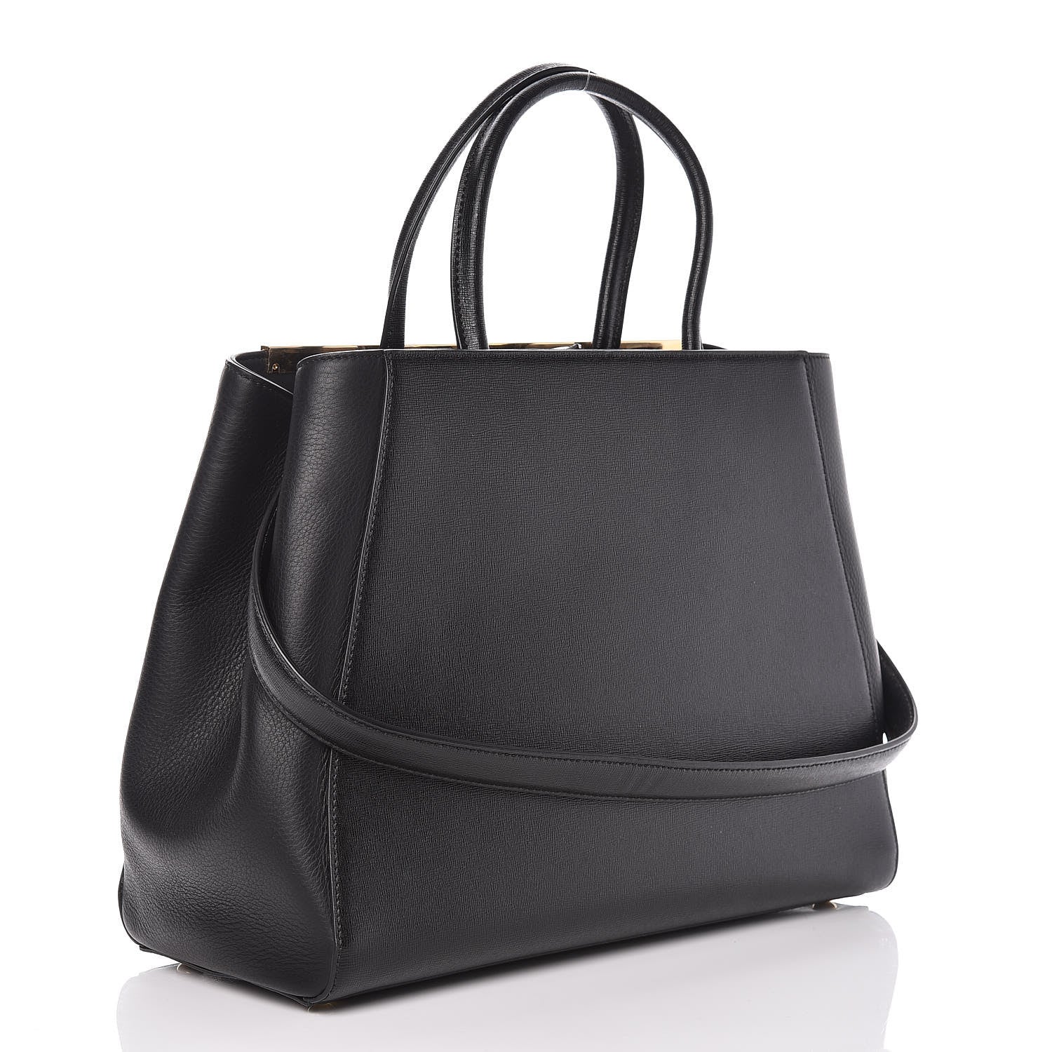 Fendi Vitello Elite Regular 2Jours Tote Black 4 of 12