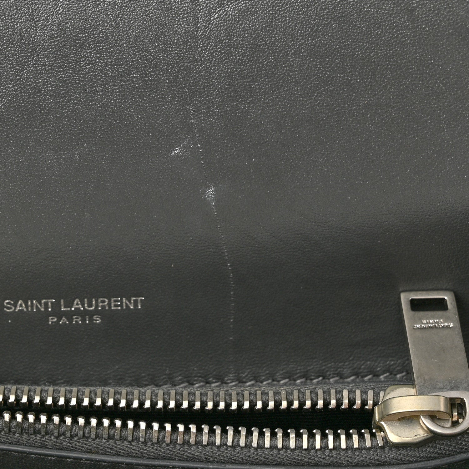 Saint Laurent Sheepskin Matelasse Chevron Monogram Medium College Bag Light Coal 12 of 13