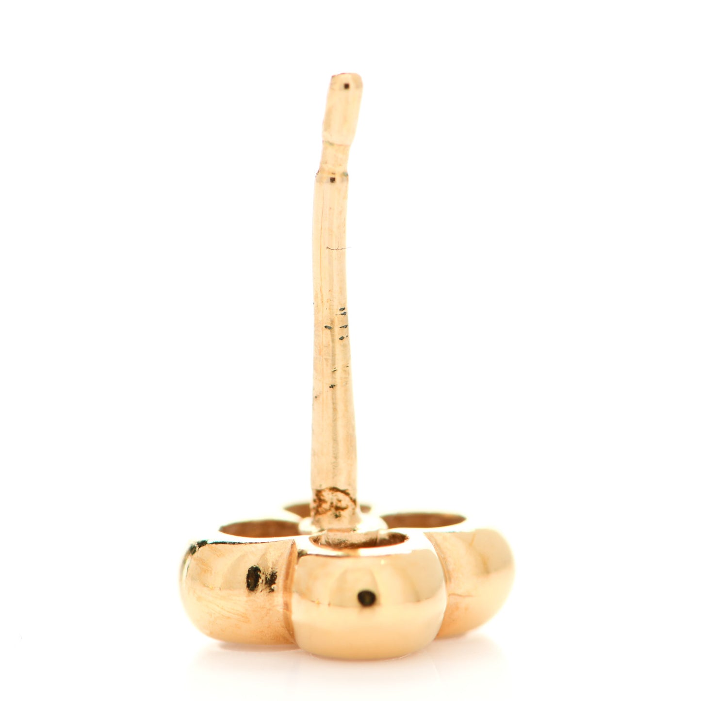 Brass Flower Full Stud Earrings Gold