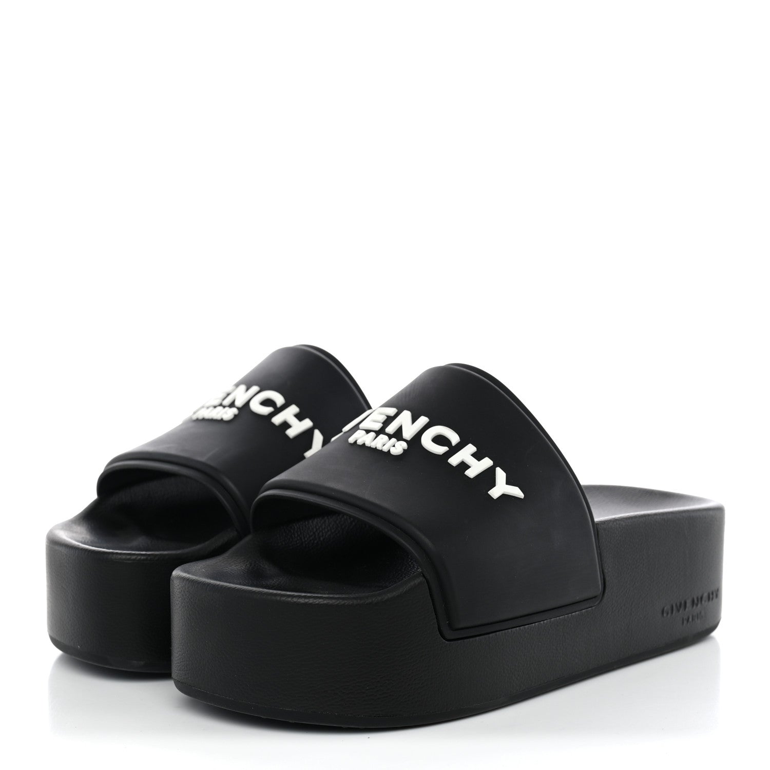 Givenchy Rubber Logo Platform Slides 39 Black 3 of 9