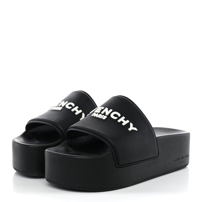 Givenchy Rubber Logo Platform Slides 39 Black 3 of 9