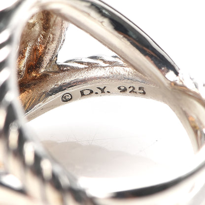 David Yurman Sterling Silver Citrine 11mm Infinity Ring 52 6 4 of 4