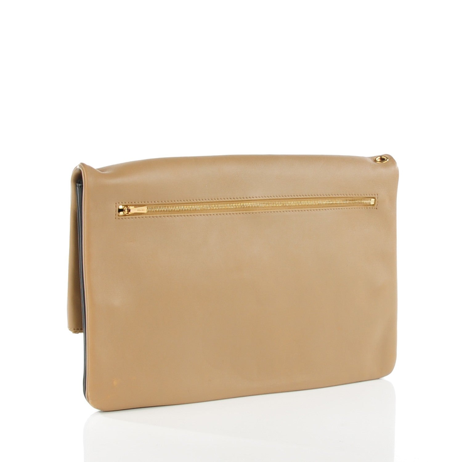 Celine Calfskin Bi-Color Folded Cabas Camel 6 of 12