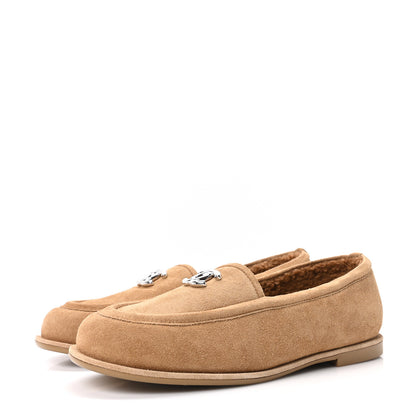 Chanel Suede Calfskin CC Loafers 39.5 Dark Beige 4 of 10
