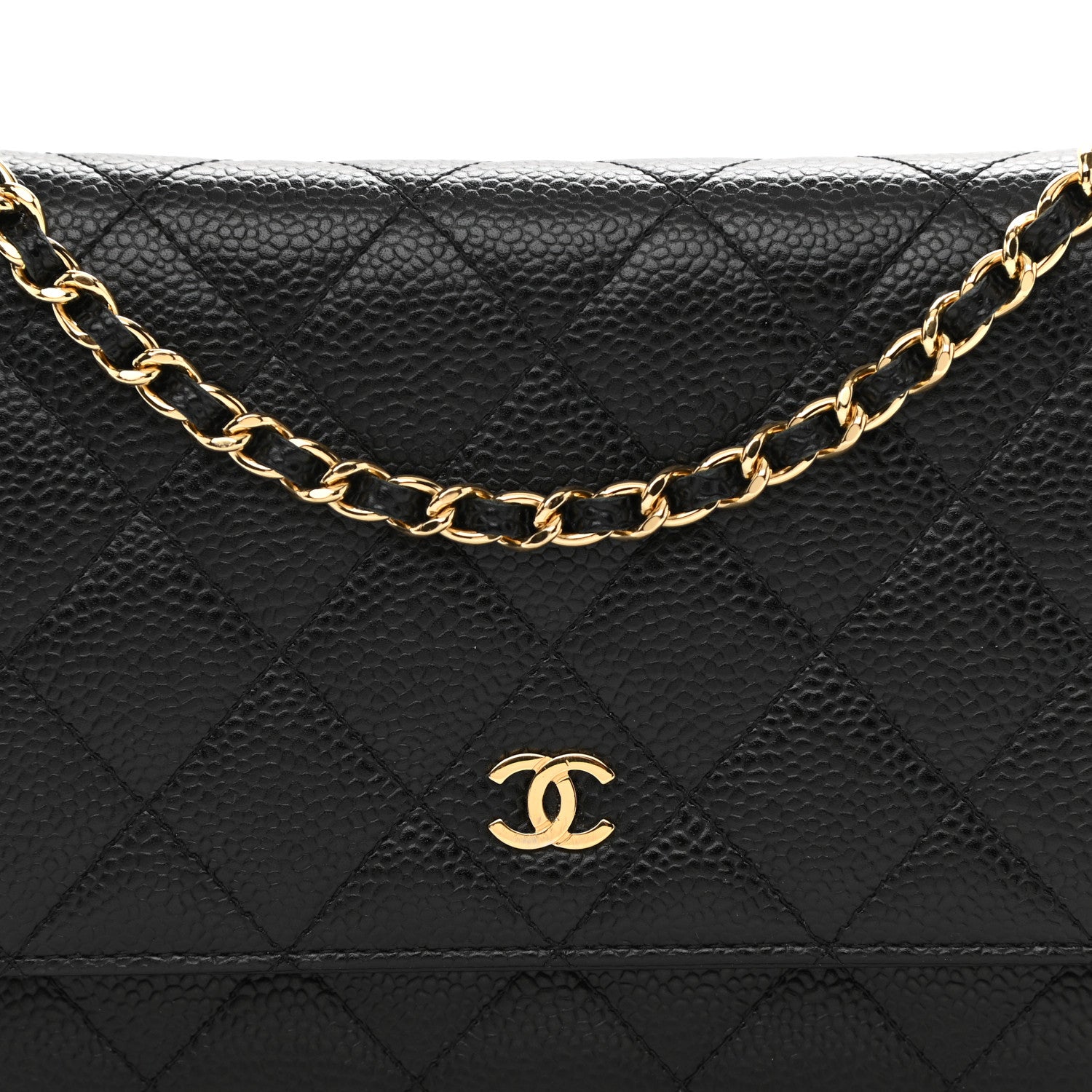 Chanel Caviar Quilted Wallet On Chain WOC Black 9 of 10