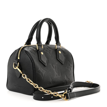 Louis Vuitton Empreinte Monogram Giant Speedy Bandouliere 20 Black 3 of 10