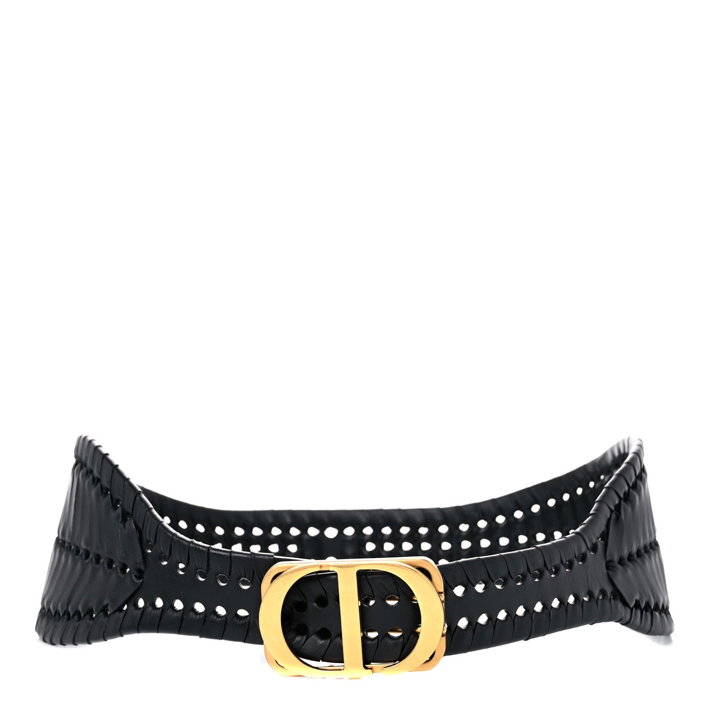 Calfskin Braided 30 Montaigne Belt 75 Black