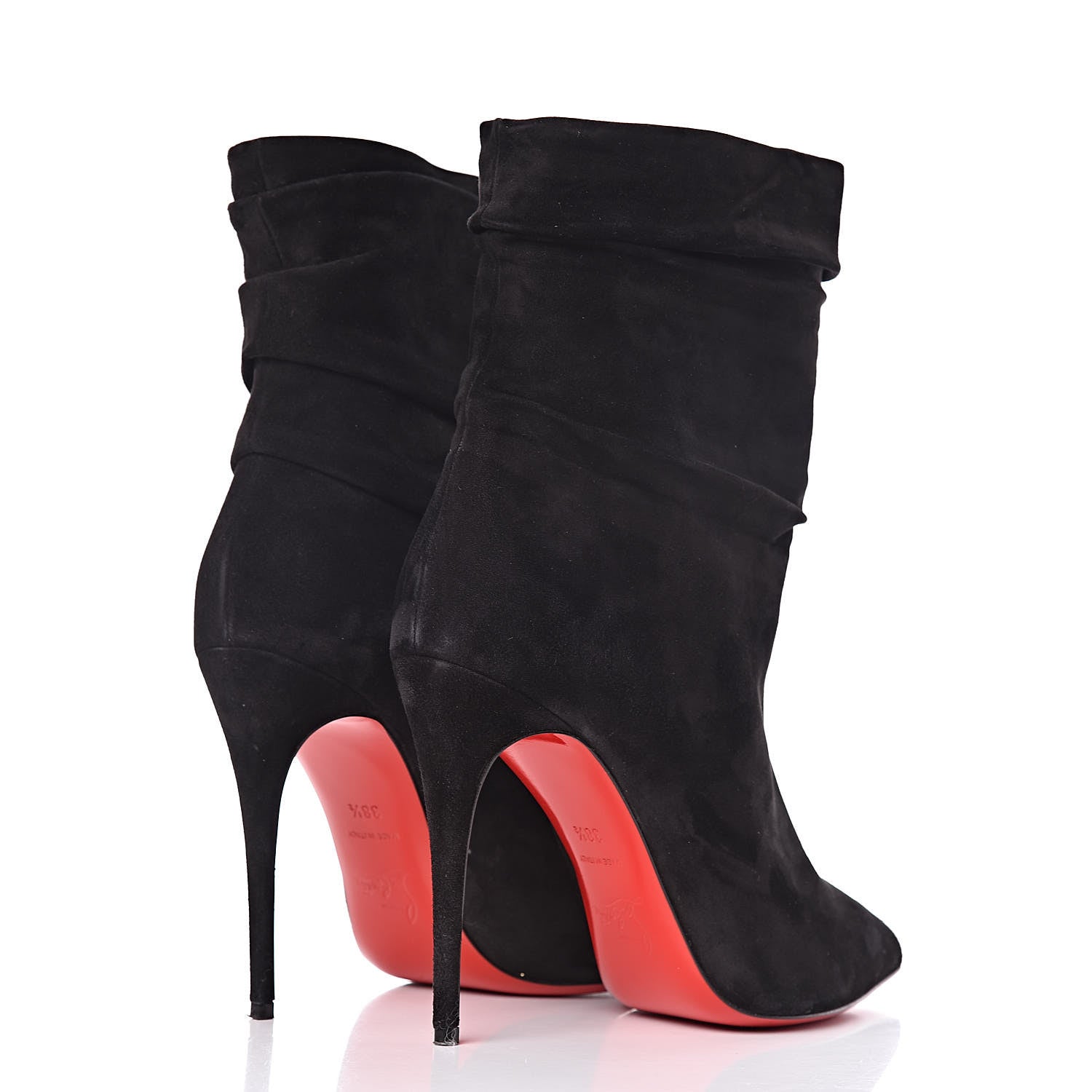 Christian Louboutin Veau Velours Ishtar 100 Booties 38.5 Black 4 of 11