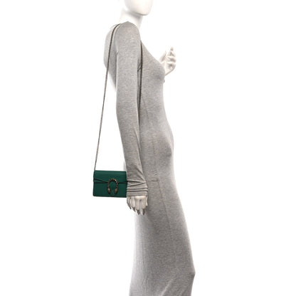 Gucci Calfskin Super Mini Dionysus Shoulder Bag Emerald 2 of 9
