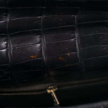 Hermes Matte Alligator Kelly Sellier 32 Black 13 of 25