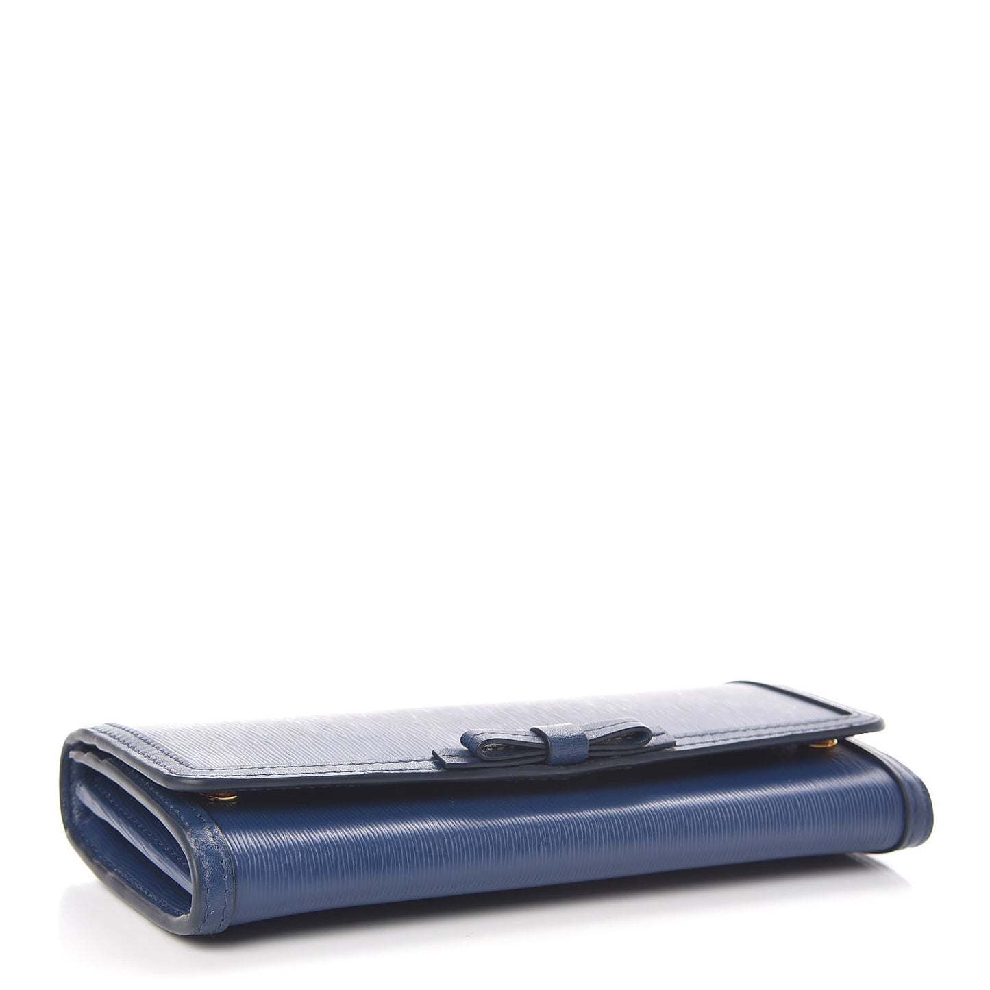 Vitello Move Fioco Bow Continental Flap Travel Wallet Bluette