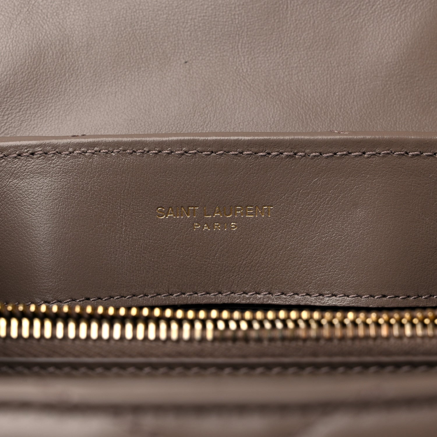 Saint Laurent Calfskin Y Quilted Monogram Small Loulou Chain Satchel Taupe 5 of 10