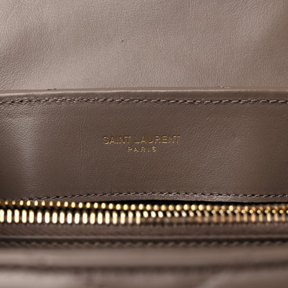 Saint Laurent Calfskin Y Quilted Monogram Small Loulou Chain Satchel Taupe 5 of 10