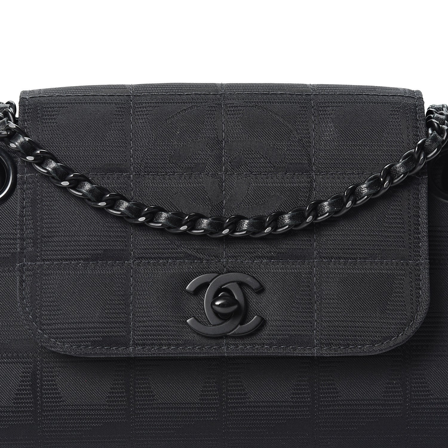 Chanel Nylon Mini Travel Accordion Flap Black 9 of 13