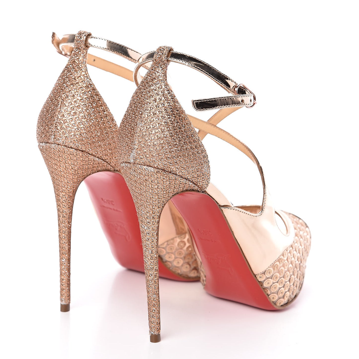 Sequins Mira Bella 120 Sandals 36.5 Nude