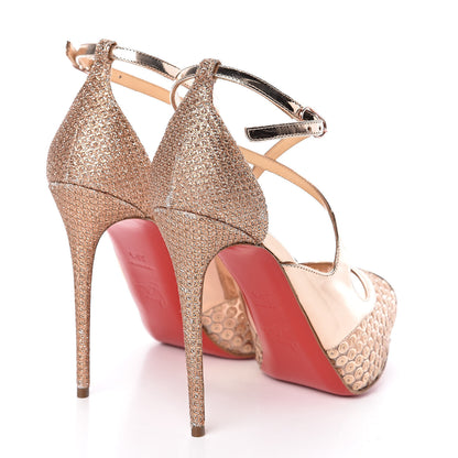 Christian Louboutin Sequins Mira Bella 120 Sandals 36.5 Nude 4 of 8
