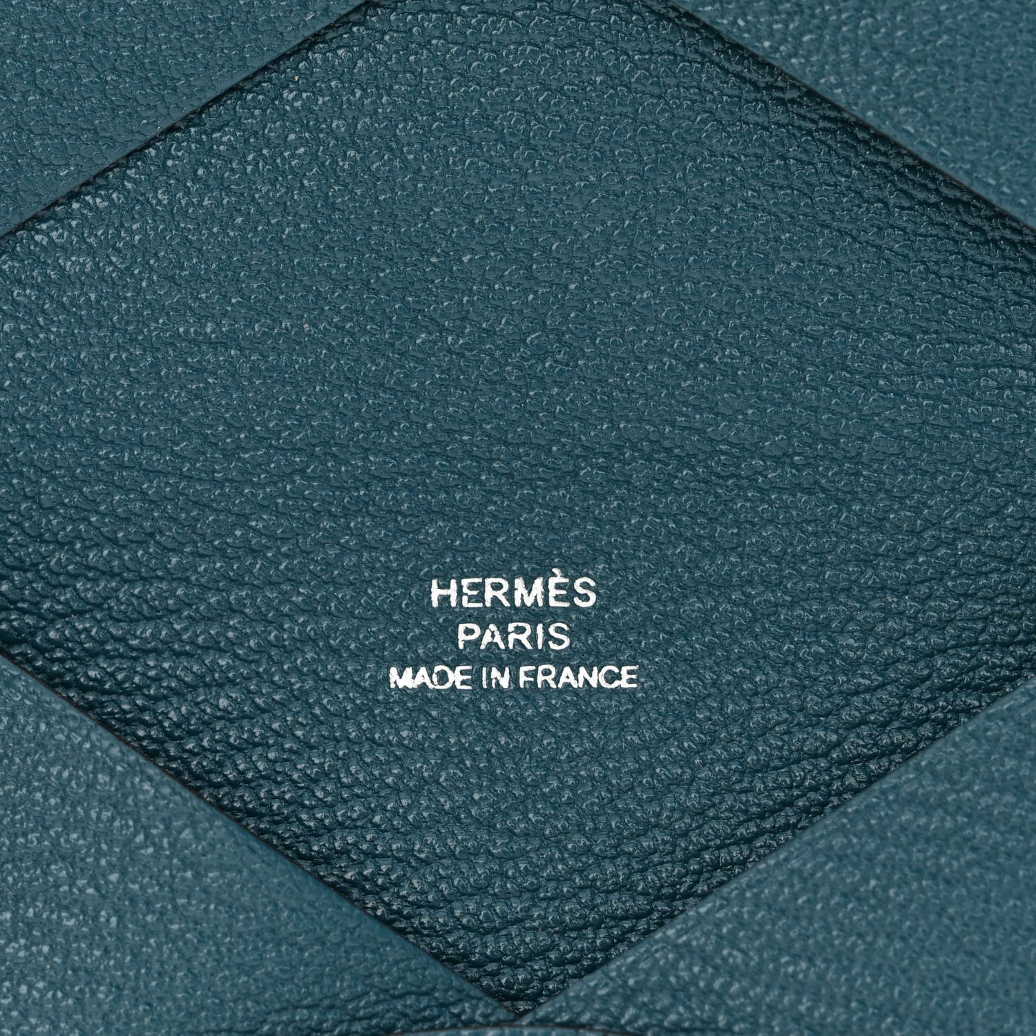 Hermes Chevre Mysore Calvi Card Case Vert Bosphore 6 of 8
