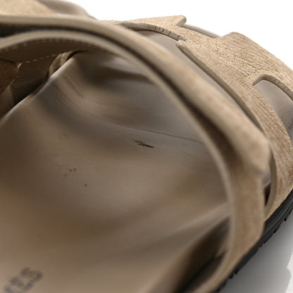 Hermes Suede Goatskin Chaine d'Ancre Womens Chypre Sandals 36 Beige Sable 8 of 10