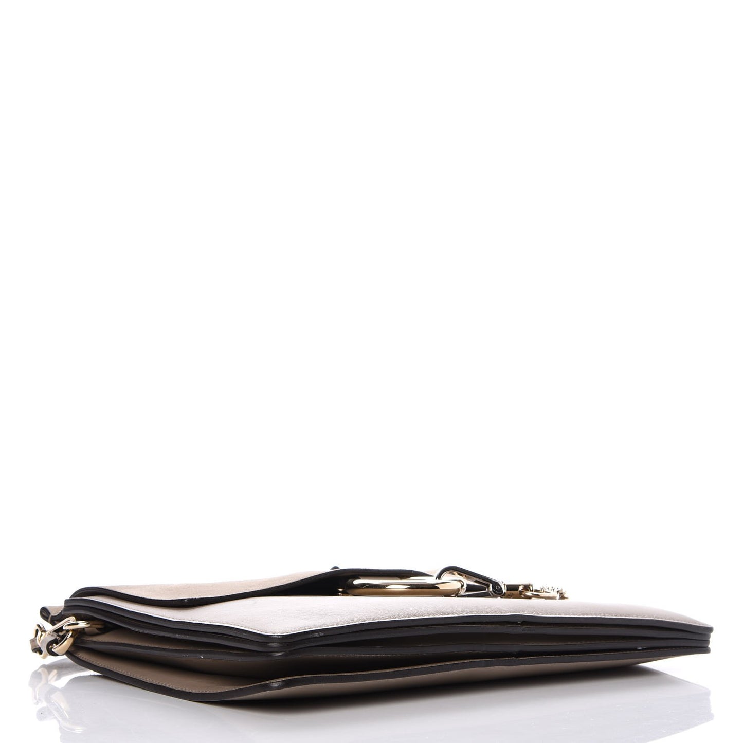 Calfskin Suede Medium Faye Shoulder Bag Motty Grey
