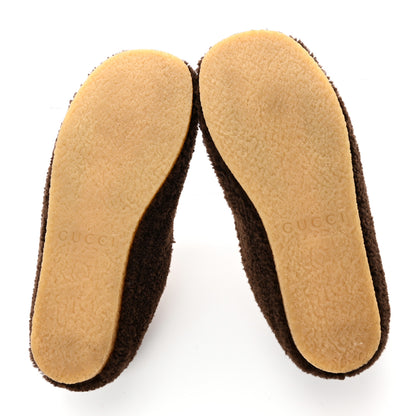 Gucci Merino Wool Mandala Goatskin Mens Horsebit Moccasin Loafers 8 Cocoa Amber Honey 6 of 13