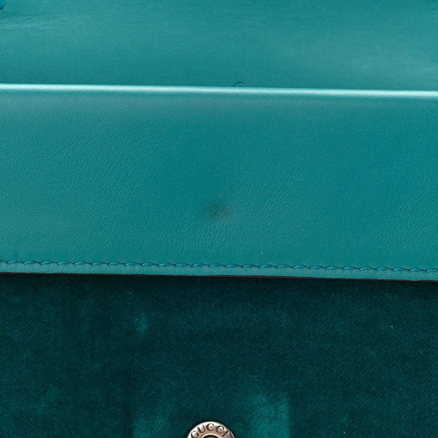 Velvet Super Mini Dionysus Shoulder Bag Pavone Cyan