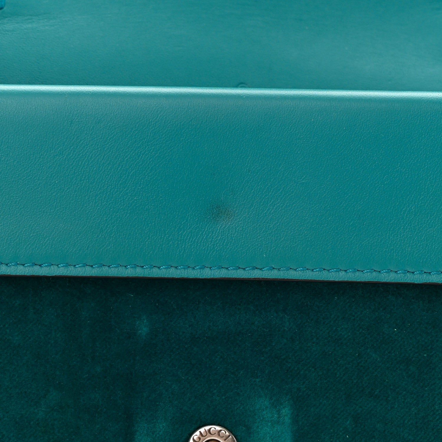 Gucci Velvet Super Mini Dionysus Shoulder Bag Pavone Cyan 10 of 13