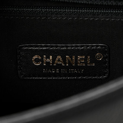 Chanel Grained Calfskin Quilted Small Label Click Flap Bag Black 6 of 11