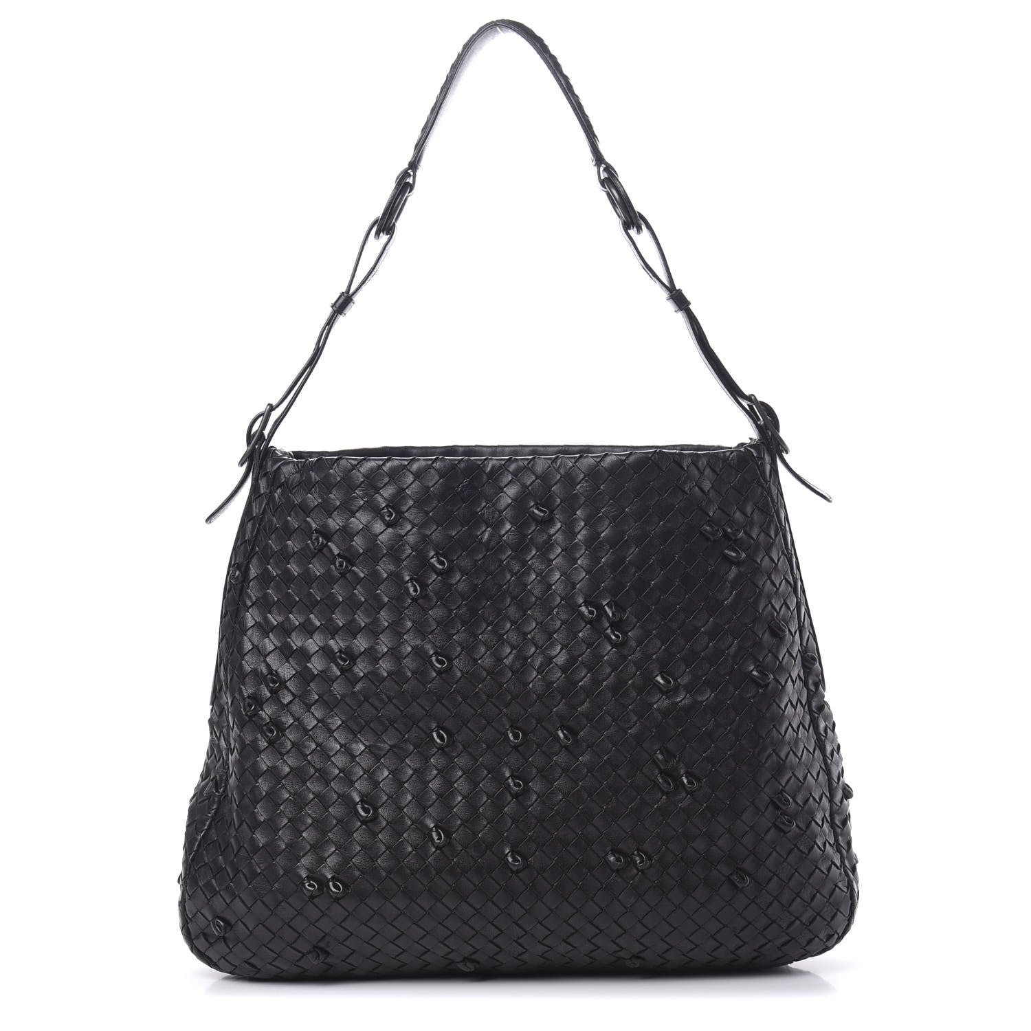 Bottega Veneta Nappa Intrecciato Naruto Knot Hobo Black 1 of 13