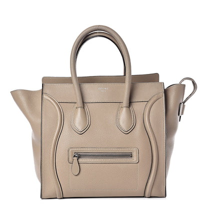 Celine Drummed Calfskin Mini Luggage Dune 1 of 17