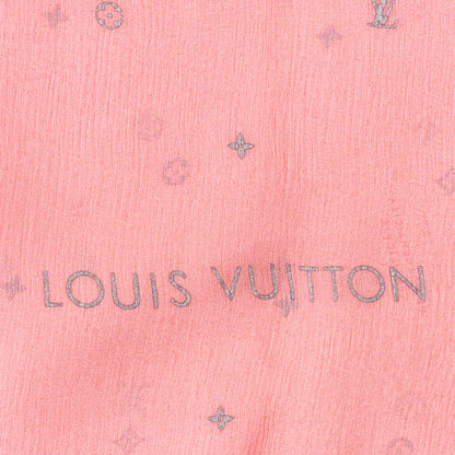 Louis Vuitton Silk Sheer Monogram Scarf Pink 4 of 5