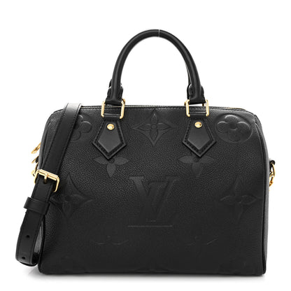 Louis Vuitton Empreinte Monogram Giant Speedy Bandouliere 25 Black 1 of 9