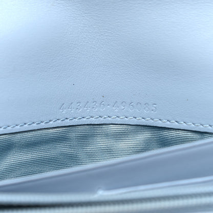 Gucci Calfskin Matelasse GG Marmont Continental Wallet Porcelain Light Blue 7 of 9